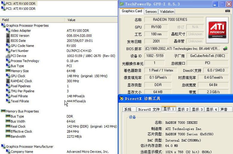 pcidv.com/gpuz-du7kpci quad head vga card specification