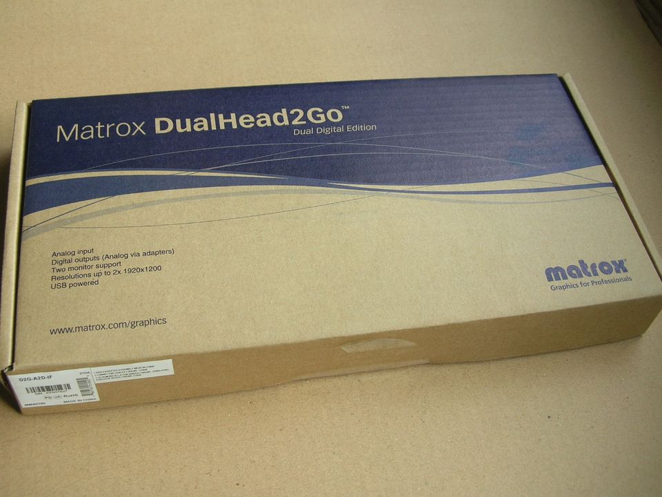 pcidv.com/matrox dualhead2go digital edition new box