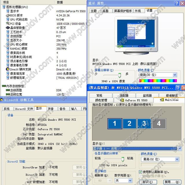 pcidv.com/geforce 5500 pci use multi-view mode